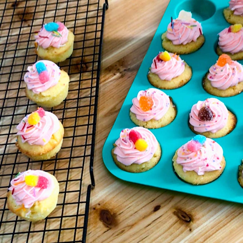 CAKETIME Mini Muffin Pan 24 Mini Cupcake Pans Silicone Molds Food Grade Silicone Muffin Pans for Baking Pack of 2 - Image 5